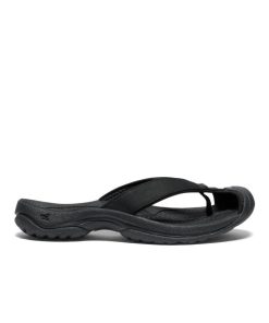 Women's Waimea Leather Flip-Flop  |  Black/Black