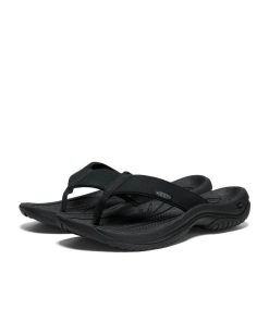 Alternative view of Men's Kona Leather Flip-Flop  |  Black/Steel Grey