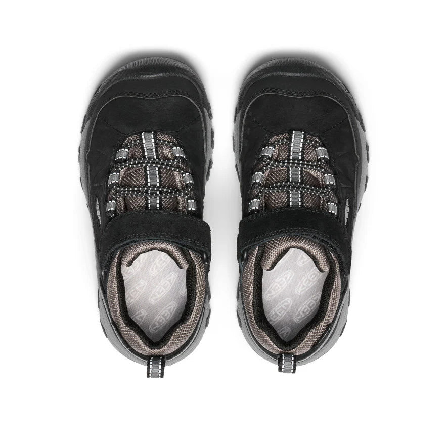 Little Kids' Targhee IV Waterproof Hiking Shoe | Black/Steel Grey - Image 4