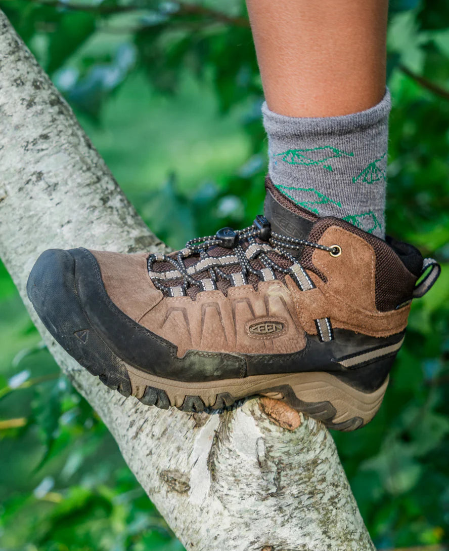 Little Kids' Targhee IV Waterproof Hiking Boot | Bison/Brindle - Image 9