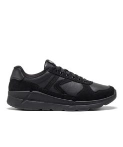 Women's KM2 Leather Jogger  |  Black/Black