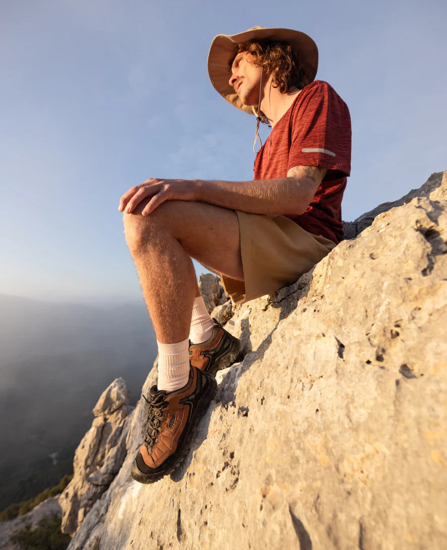 Men's Targhee IV Wide Waterproof Hiking Shoe | Sea Turtle/Roasted Pecan - Image 8
