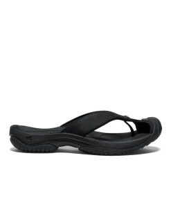 Men's Waimea Leather Flip-Flop  |  Black/Black