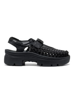 All Gender UNEEK PLT Mary Jane Sneaker | Black Smooth Lea