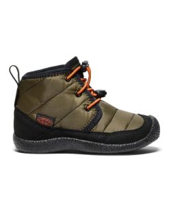 Little Kids' Howser II Waterproof Chukka  |  Dark Olive/Gold Flame