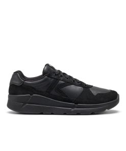 Men's KM2 Leather Jogger  |  Black/Black