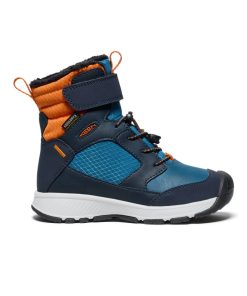 Little Kids' Skua Waterproof Winter Boot  |  Sky Captain/Gold Flame