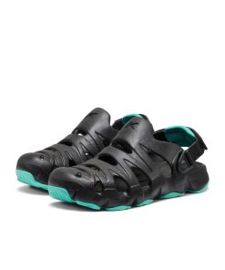 Alternative view of Big Kids' HyperFLT Clog  |  Black/Bright Aqua