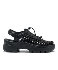 All Gender UNEEK PLT Sneaker | Black Smooth Lea